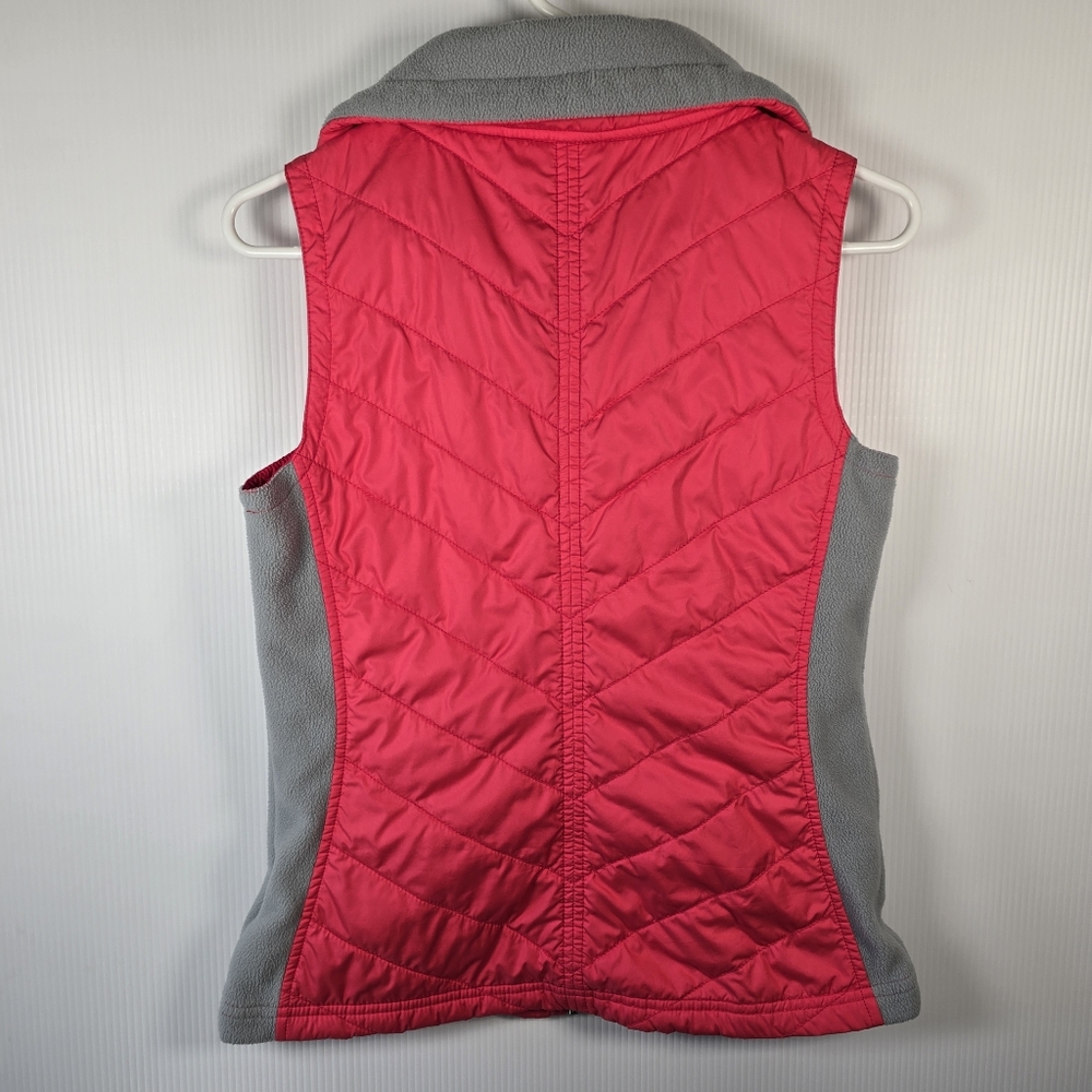 Columbia Women’s Coral and Gray Mix It Full Zip Quilted Vest Size Small - Picture 2 of 12